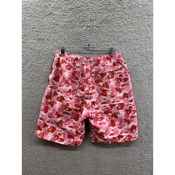 A Bathing Ape Bape Bapesta Pink Camo Beach Nylon Mesh Polyester Shorts Medium - Picture 2 of 4